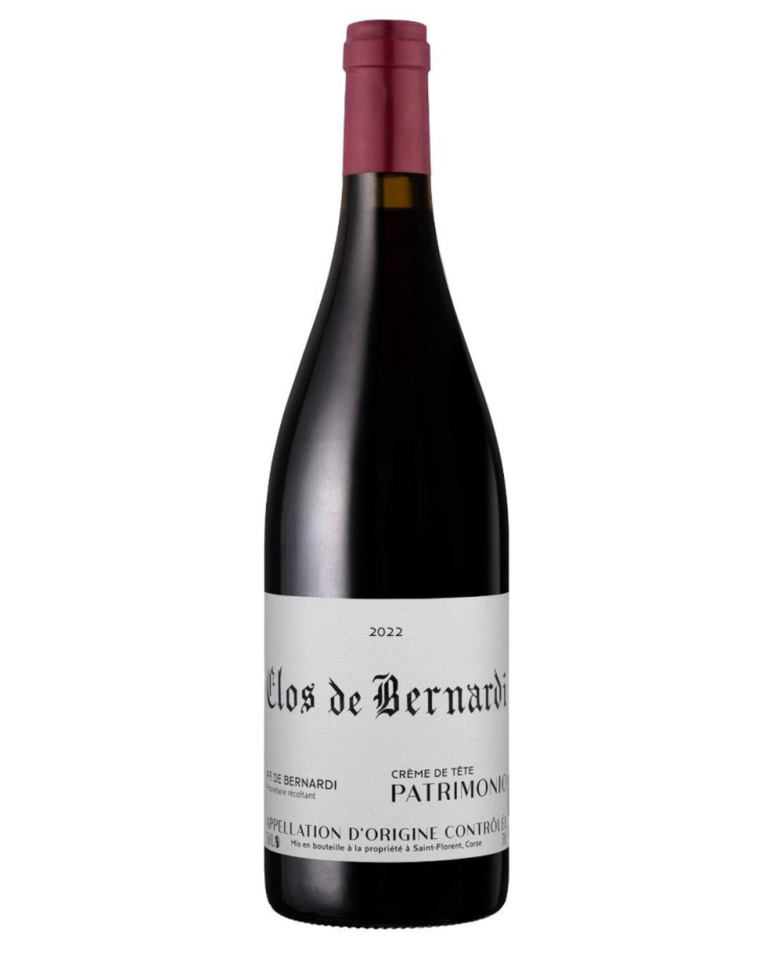 AOP PATRIMONIO CLOS DE BERNARDI ROUGE CREME DE TETE BIO 75CL