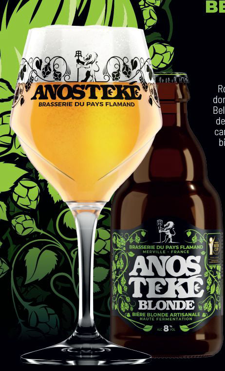 Bouteille Anosteke Blonde 33cl bière du Nord française forte 8 degrés