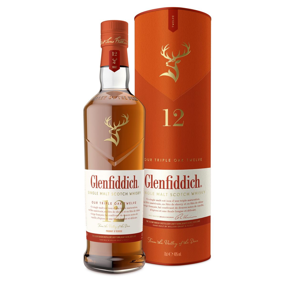 GLENFIDDICH 12ANS TRIPLE OAK 70CL 40° ETUI